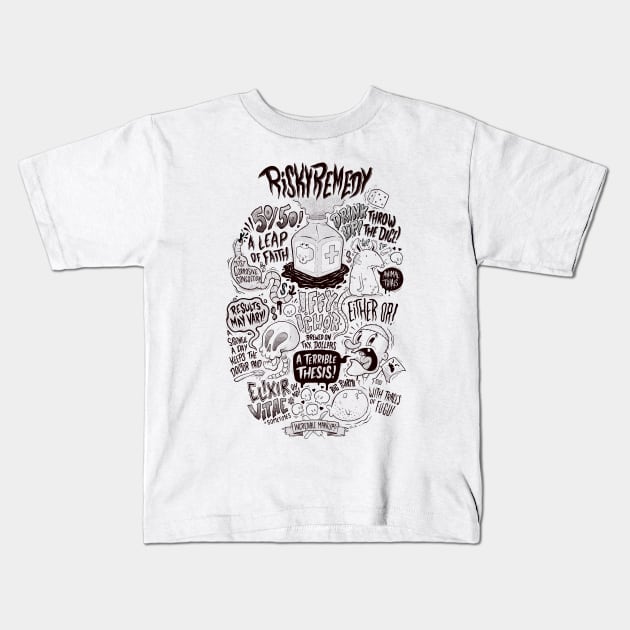 Risky Remedy Kids T-Shirt by AllanOhr